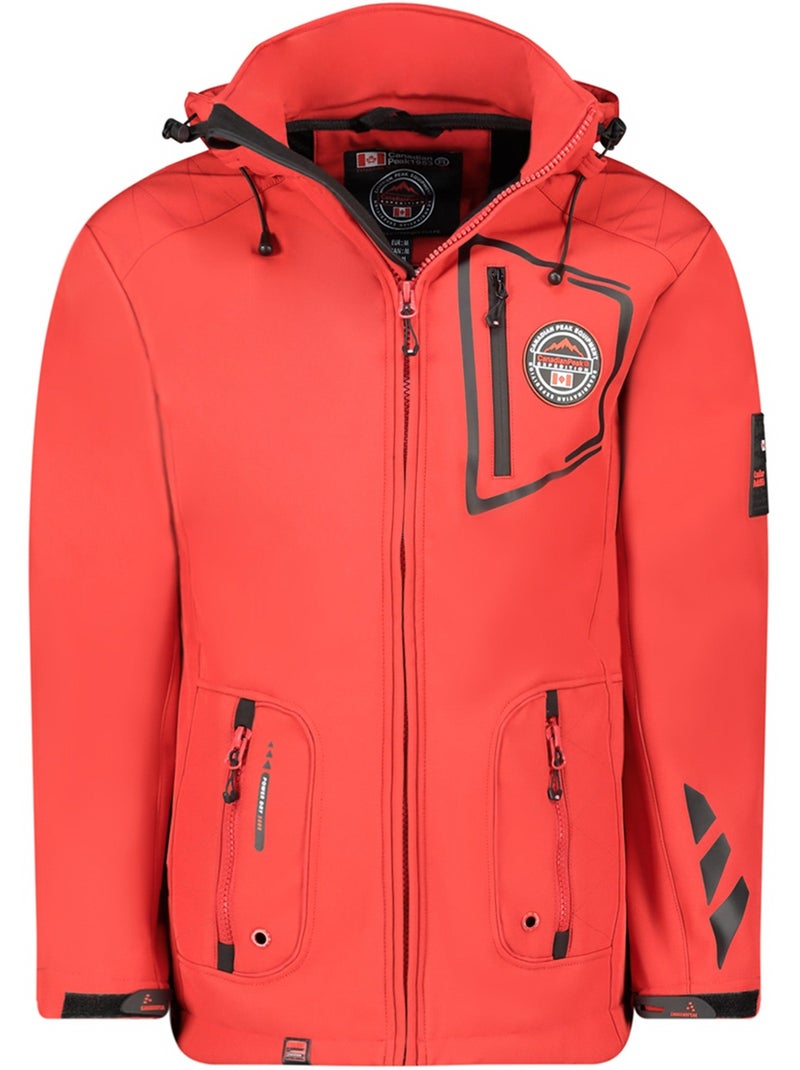 Casaco softshell com capuz ajustável tacibeak – canadian peak Vermelho - Kiabi