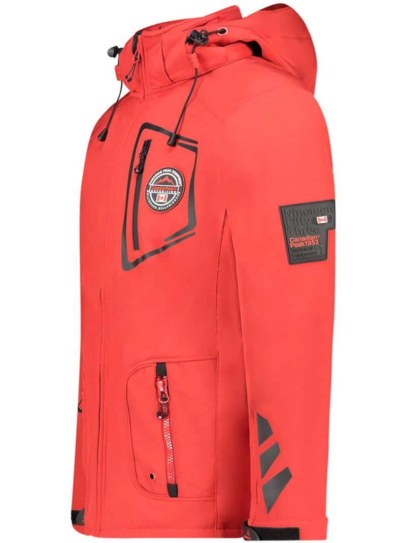 Casaco softshell com capuz ajustável tacibeak – canadian peak Vermelho - Kiabi