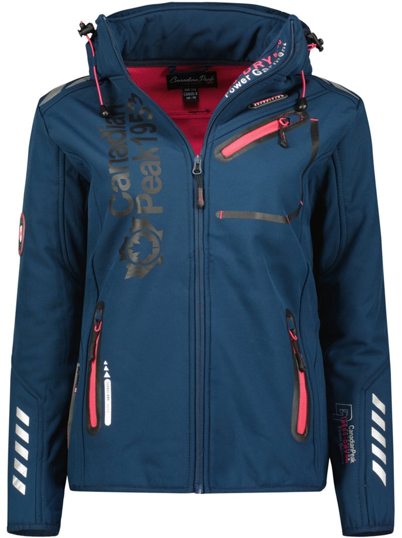 Casaco softshell com capuz amovível forrado a polar reineak – canadian peak Azul-marinho - Kiabi