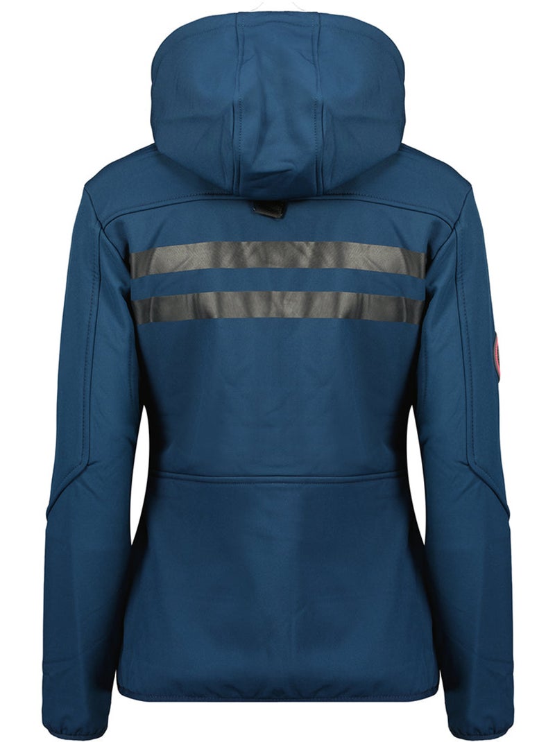 Casaco softshell com capuz amovível forrado a polar reineak – canadian peak Azul-marinho - Kiabi