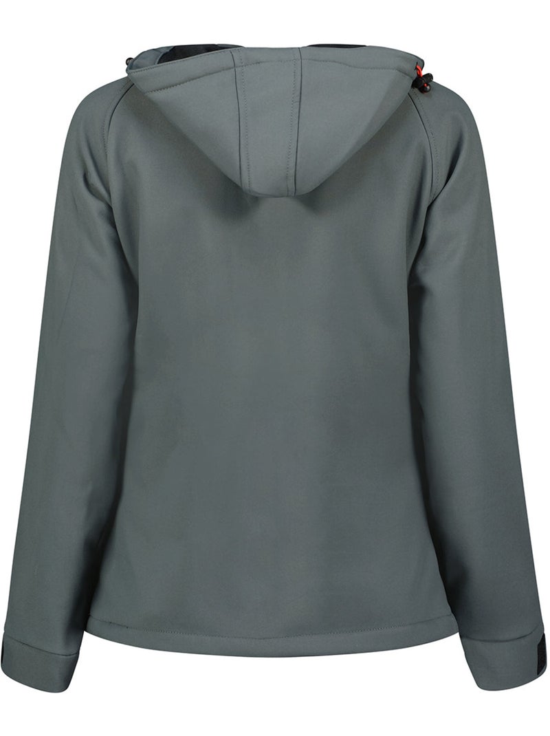 Casaco softshell com capuz forrado a polar tacereak – canadian peak Cinza escuro - Kiabi