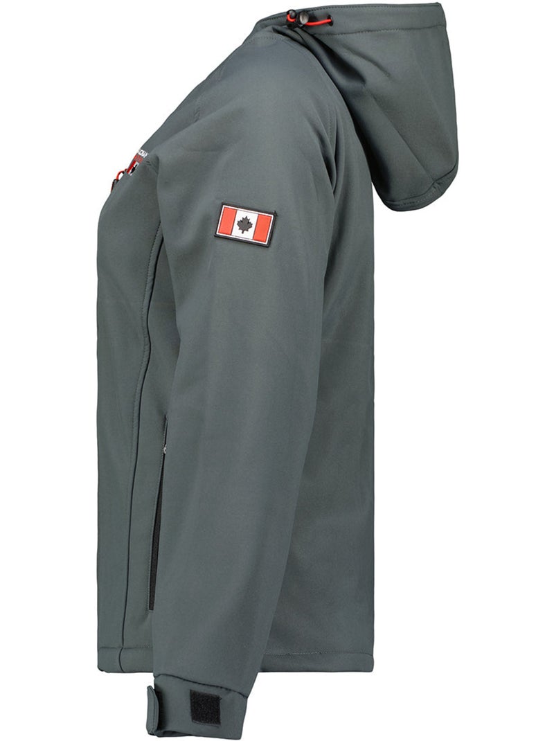 Casaco softshell com capuz forrado a polar tacereak – canadian peak Cinza escuro - Kiabi