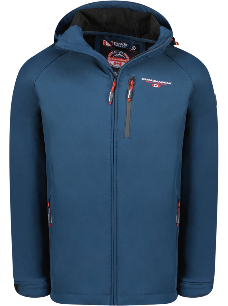 Casaco softshell com capuz regulável takiteak – canadian peak Azul-marinho - Kiabi