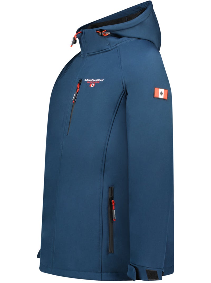Casaco softshell com capuz regulável takiteak – canadian peak Azul-marinho - Kiabi