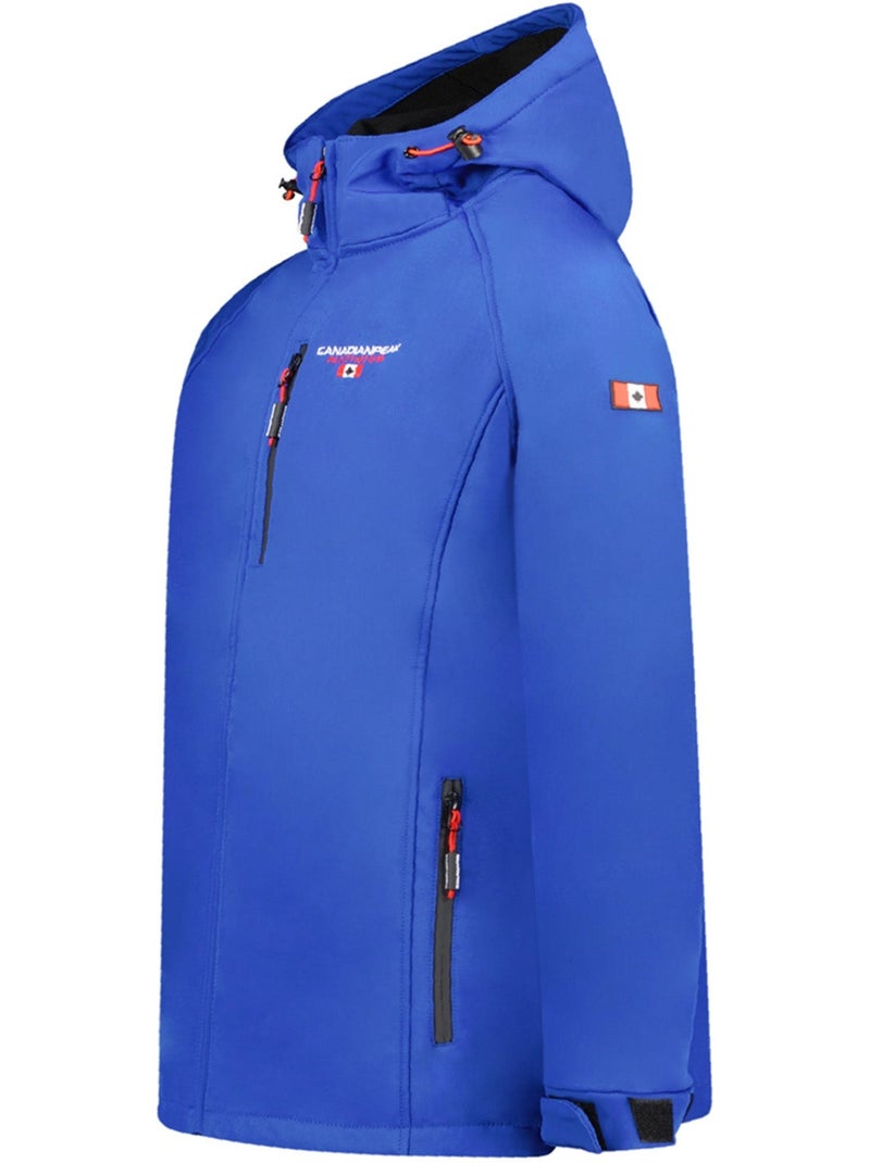 Casaco softshell com capuz regulável takiteak – canadian peak Azul-real - Kiabi