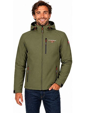 Casaco softshell com capuz regulável takiteak – canadian peak