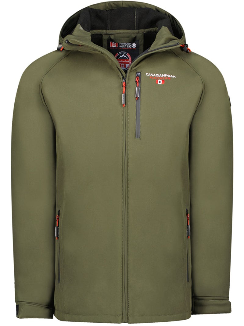 Casaco softshell com capuz regulável takiteak – canadian peak Cáqui - Kiabi