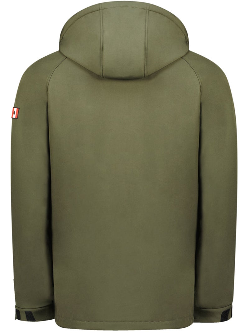 Casaco softshell com capuz regulável takiteak – canadian peak Cáqui - Kiabi