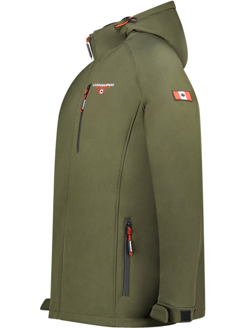 Casaco softshell com capuz regulável takiteak – canadian peak Cáqui - Kiabi