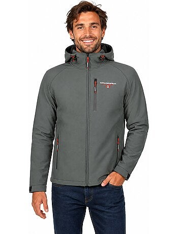 Casaco softshell com capuz regulável takiteak – canadian peak