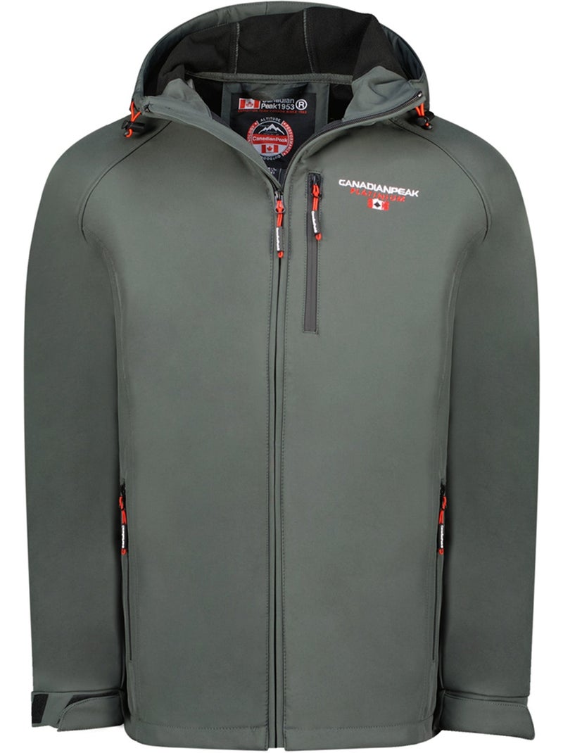 Casaco softshell com capuz regulável takiteak – canadian peak Cinza - Kiabi