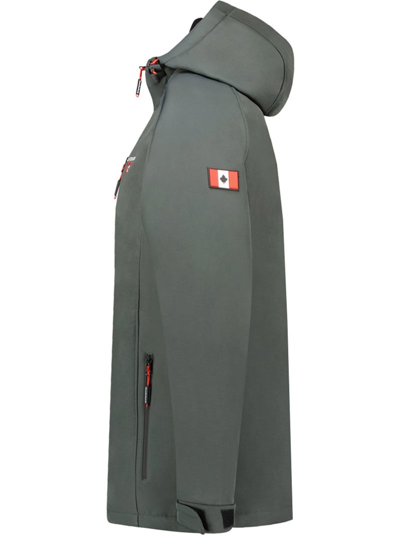 Casaco softshell com capuz regulável takiteak – canadian peak Cinza - Kiabi