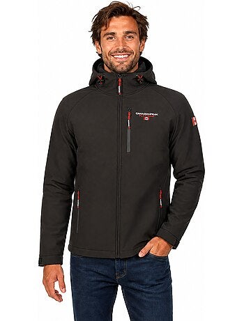 Casaco softshell com capuz regulável takiteak – canadian peak