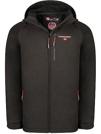 Casaco softshell com capuz regulável takiteak – canadian peak