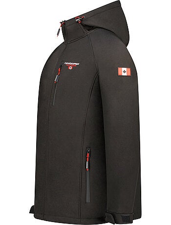 Casaco softshell com capuz regulável takiteak – canadian peak