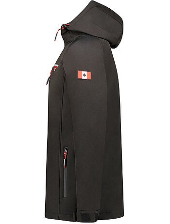 Casaco softshell com capuz regulável takiteak – canadian peak