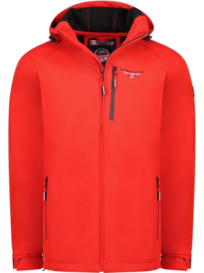 Casaco softshell com capuz regulável takiteak – canadian peak Vermelho - Kiabi