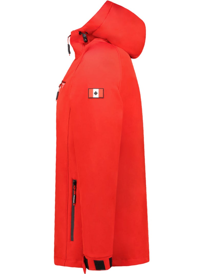Casaco softshell com capuz regulável takiteak – canadian peak Vermelho - Kiabi