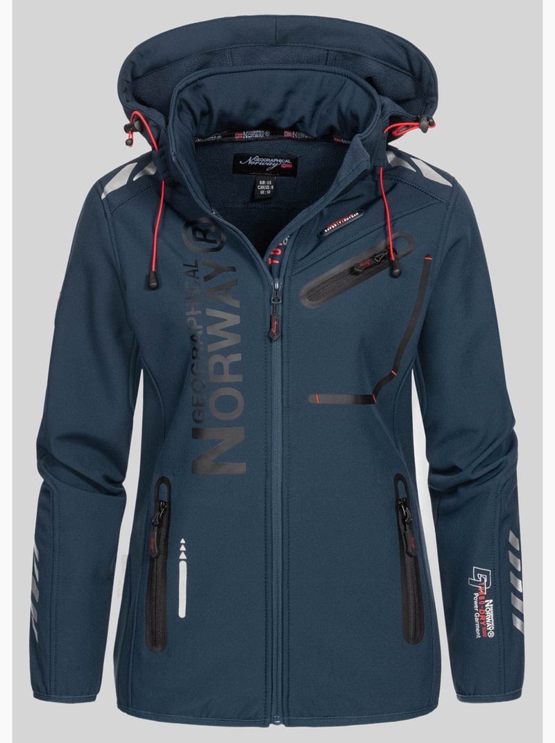Casaco softshell com capuz reine – geographical norway Azul-marinho - Kiabi
