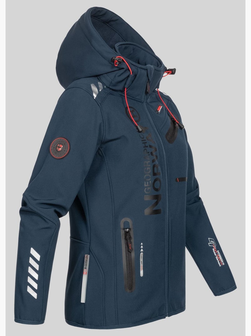 Casaco softshell com capuz reine – geographical norway Azul-marinho - Kiabi