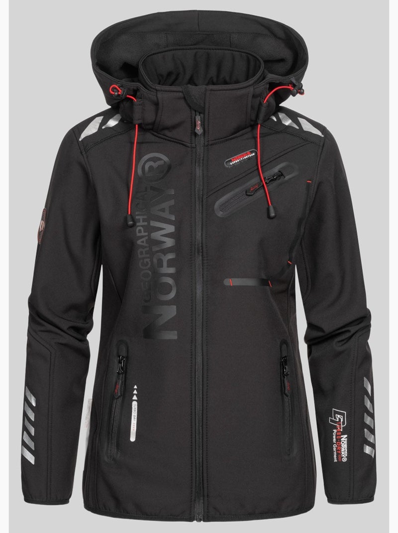 Casaco softshell com capuz reine – geographical norway Preto - Kiabi