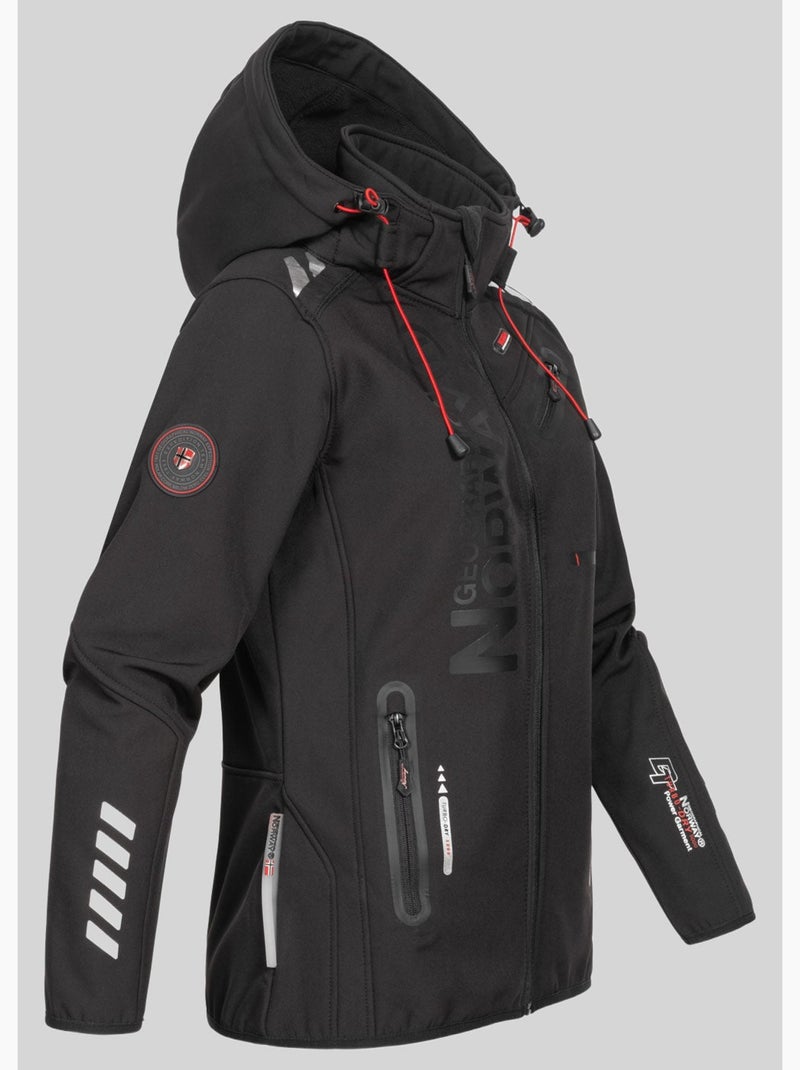 Casaco softshell com capuz reine – geographical norway Preto - Kiabi