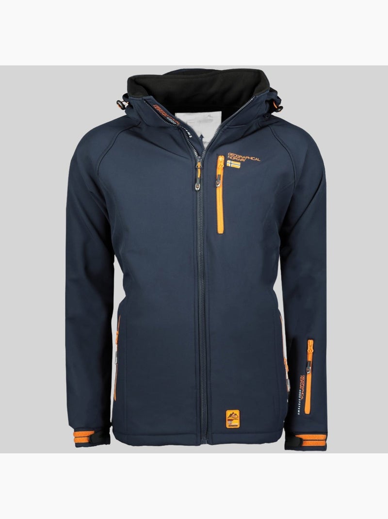 Casaco softshell com capuz ritchone – geographical norway Azul-marinho - Kiabi