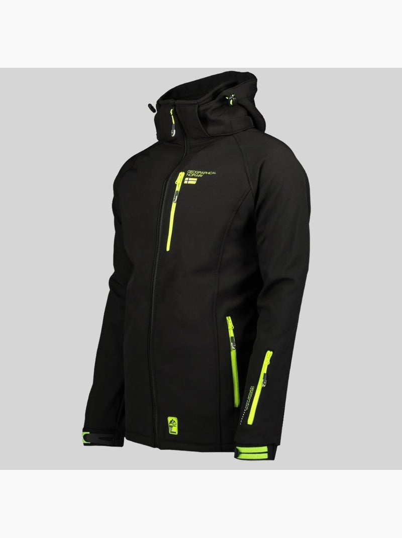 Casaco softshell com capuz ritchone – geographical norway Preto - Kiabi
