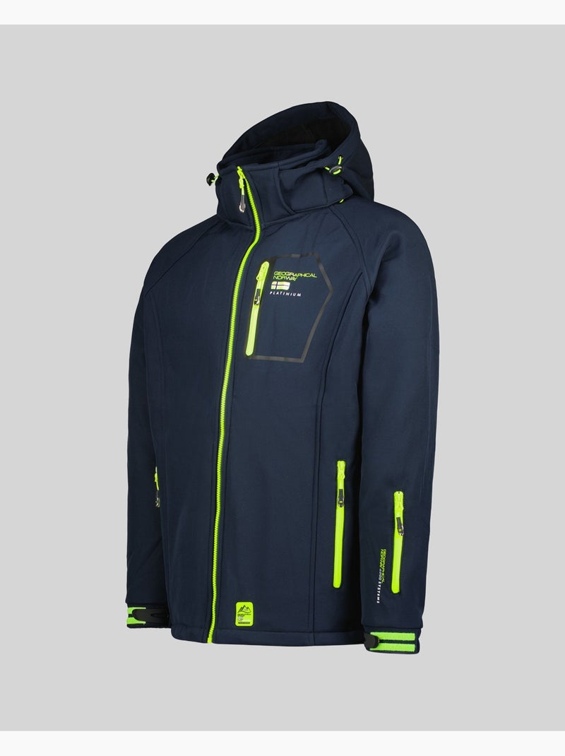 Casaco softshell com capuz riziere – geographical norway Azul-marinho - Kiabi