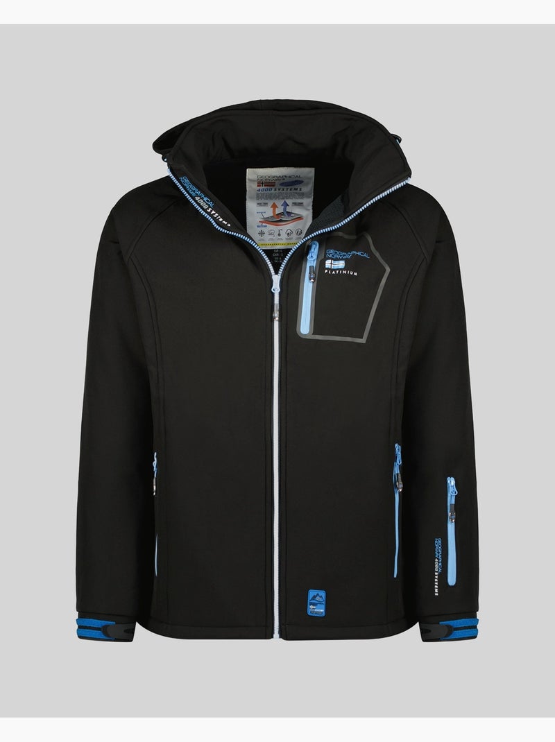 Casaco softshell com capuz riziere – geographical norway Preto - Kiabi