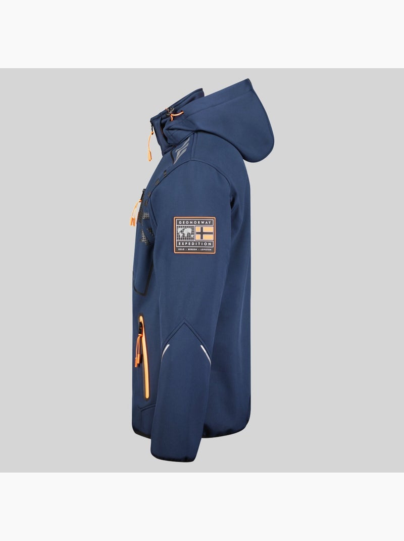 Casaco softshell com capuz robin – geographical norway Azul-marinho - Kiabi