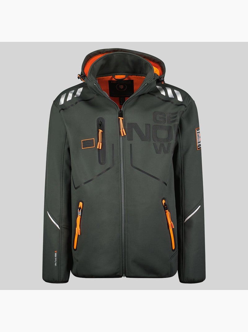 Casaco softshell com capuz robin – geographical norway Cinza escuro - Kiabi