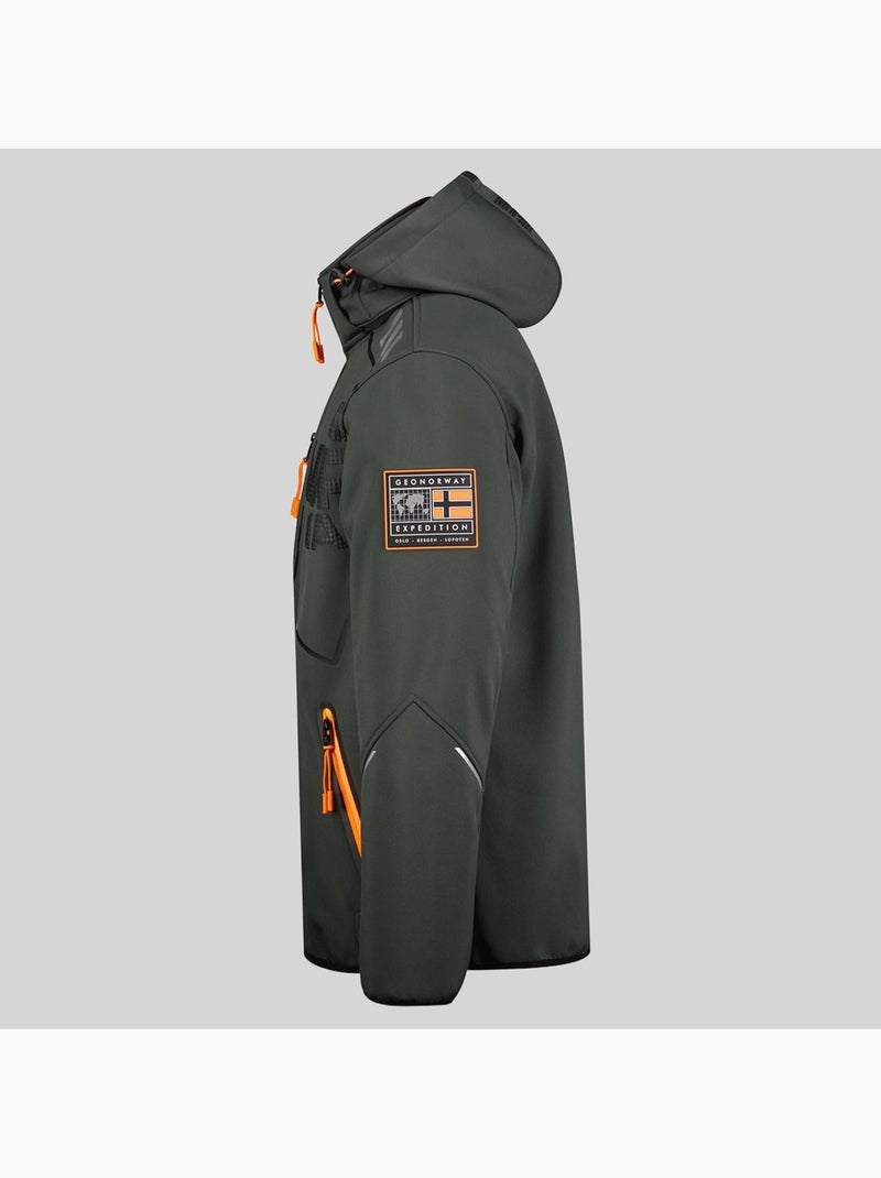 Casaco softshell com capuz robin – geographical norway Cinza escuro - Kiabi