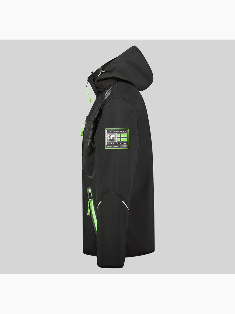 Casaco softshell com capuz robin – geographical norway Preto - Kiabi