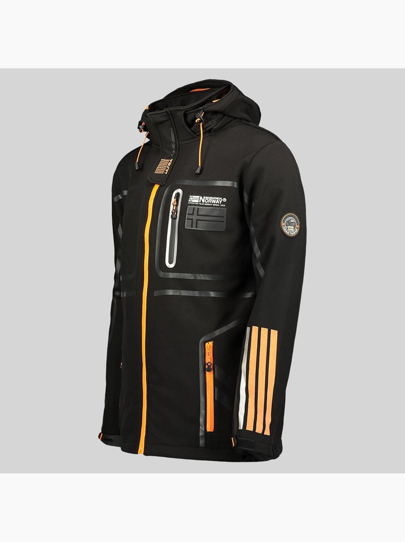 Casaco softshell com capuz romano – geographical norway Preto - Kiabi