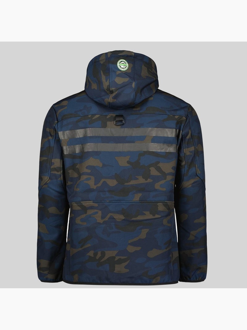 Casaco softshell com capuz royaute camo – geographical norway Preto Laranja - Kiabi