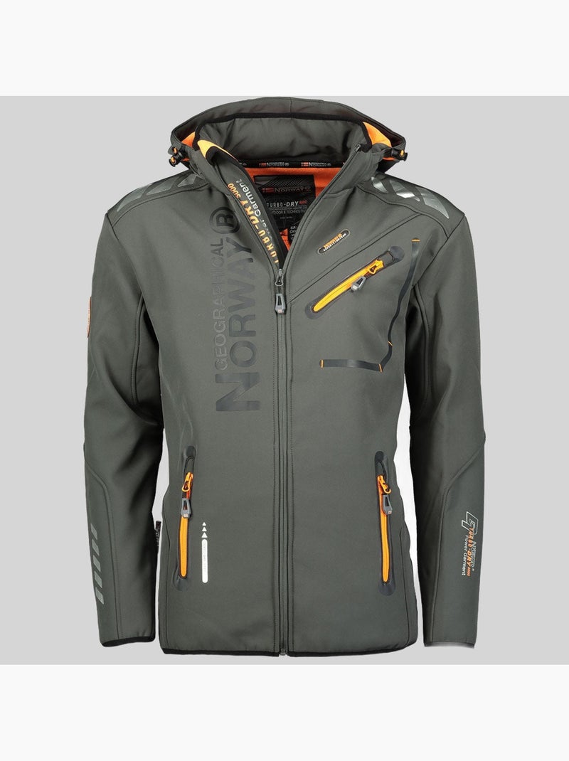 Casaco softshell com capuz royaute dark – geographical norway Cinza-laranja - Kiabi