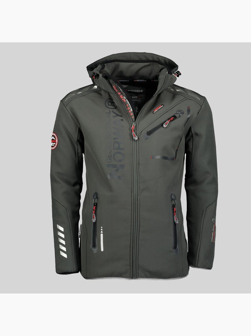 Casaco softshell com capuz royaute dark – geographical norway Cinza-preto - Kiabi