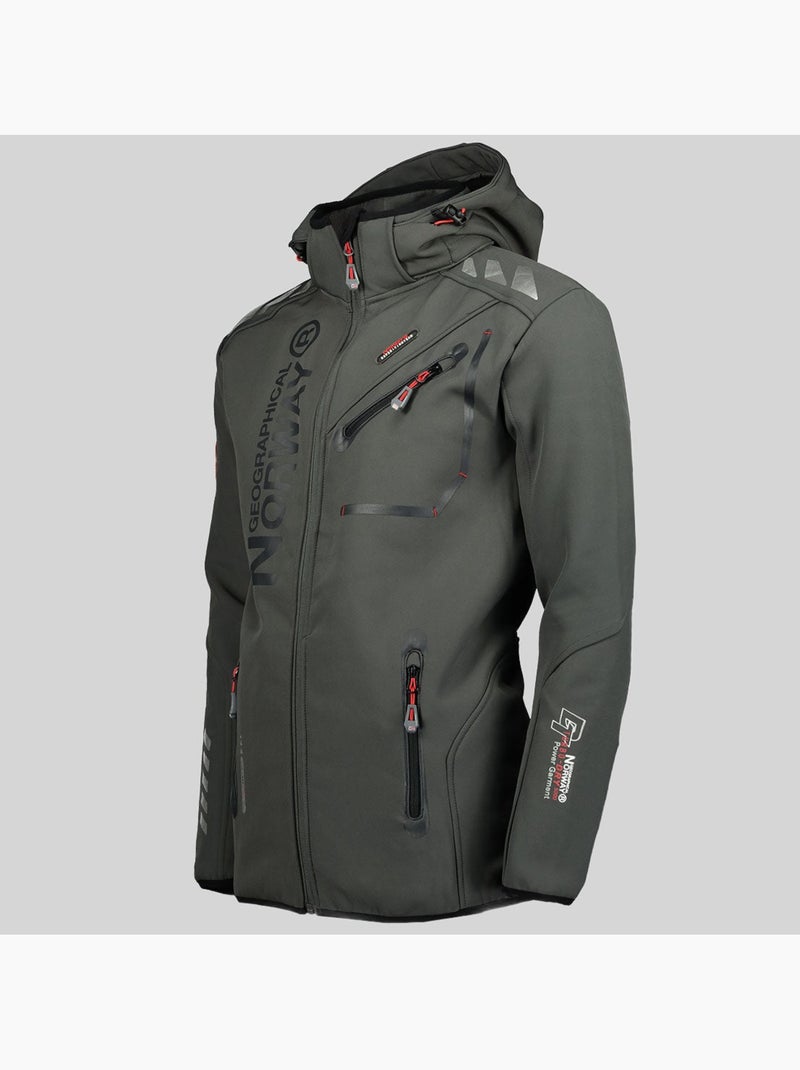 Casaco softshell com capuz royaute dark – geographical norway Cinza-preto - Kiabi