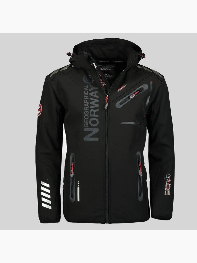 Casaco softshell com capuz royaute dark – geographical norway Preto - Kiabi