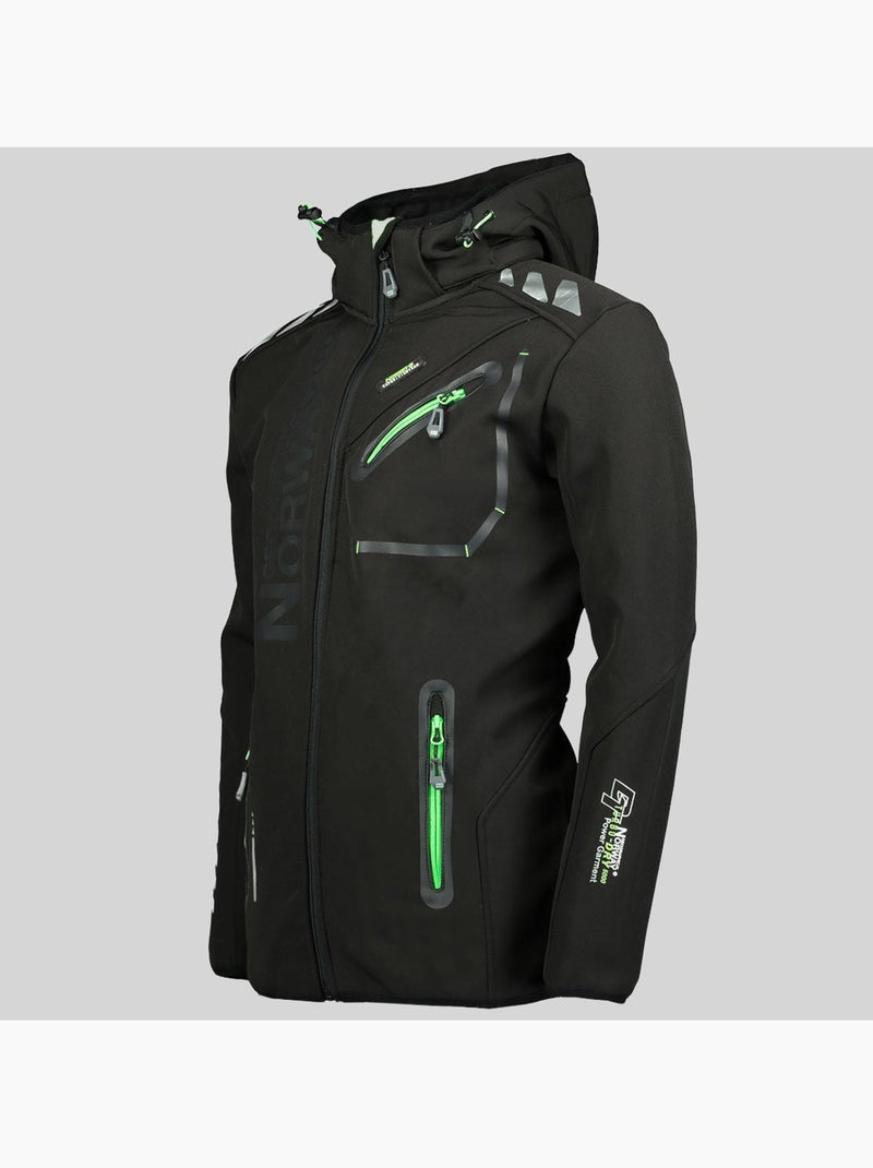 Casaco softshell com capuz royaute dark – geographical norway Preto Verde - Kiabi