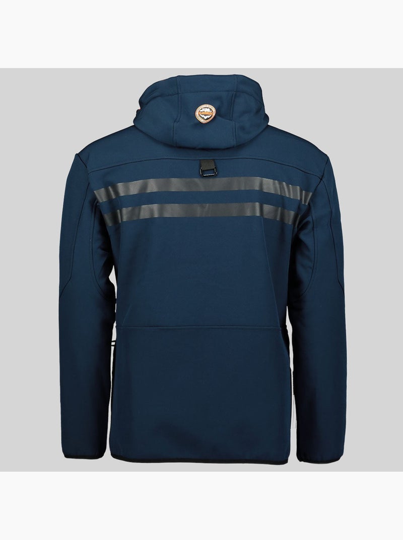Casaco softshell com capuz royaute – geographical norway Azul-marinho/Laranja fluorescente - Kiabi
