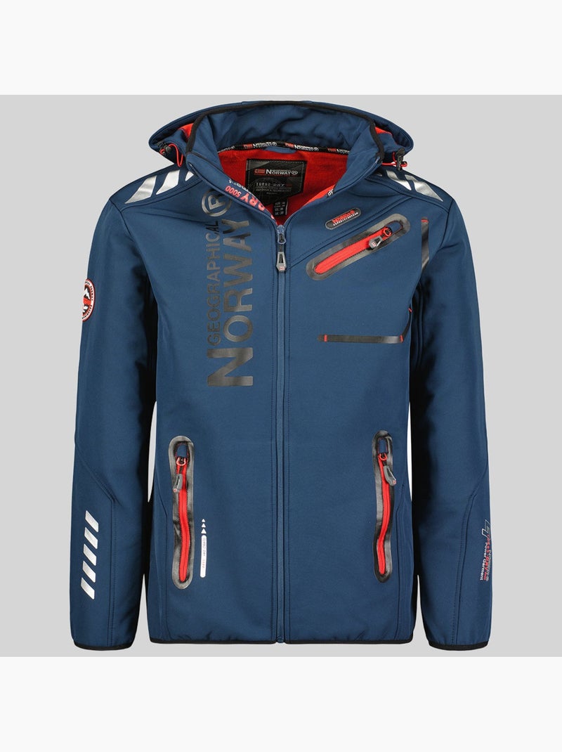 Casaco softshell com capuz royaute – geographical norway Azul-marinho/Vermelho - Kiabi