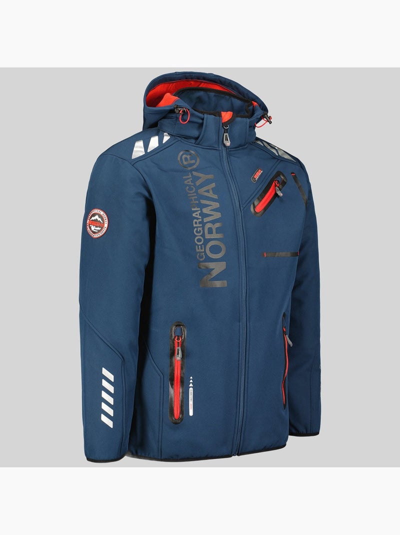 Casaco softshell com capuz royaute – geographical norway Azul-marinho/Vermelho - Kiabi