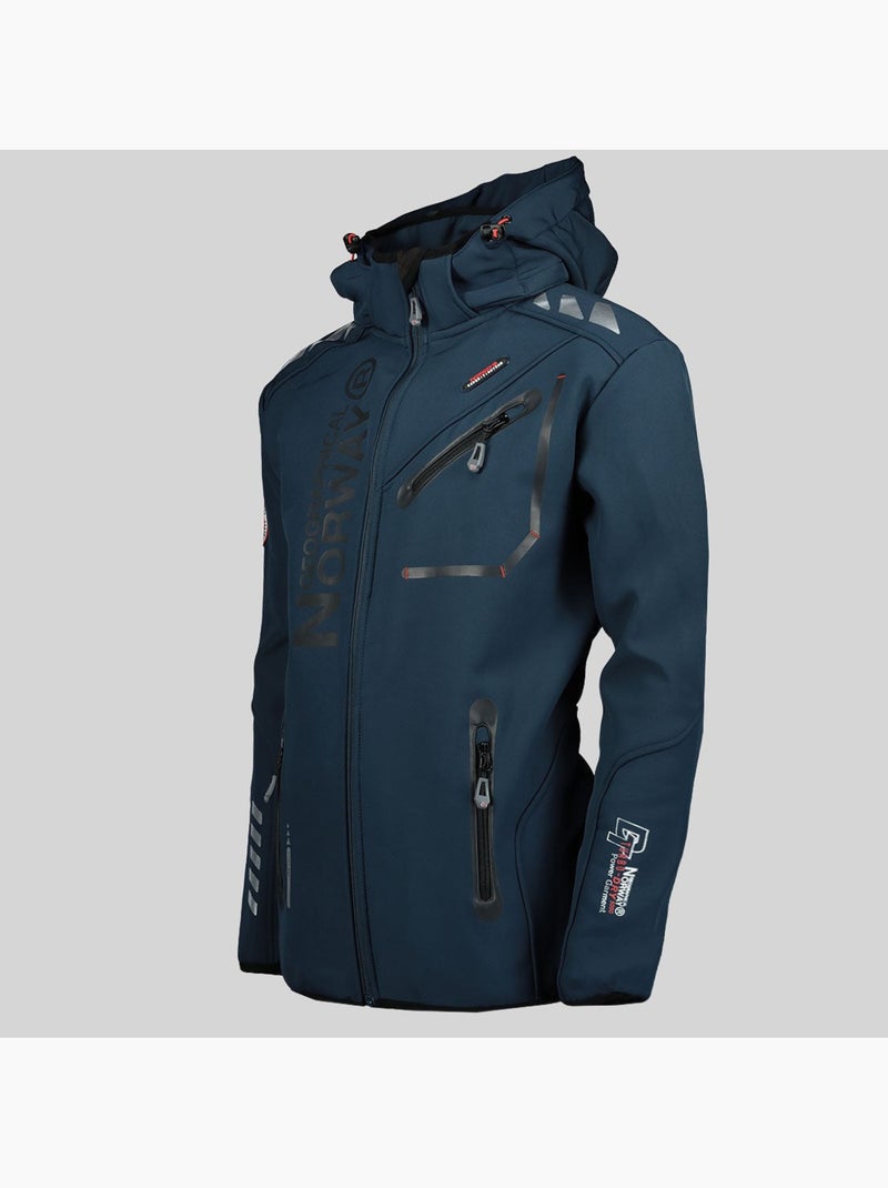 Casaco softshell com capuz royaute – geographical norway Azul-Preto - Kiabi