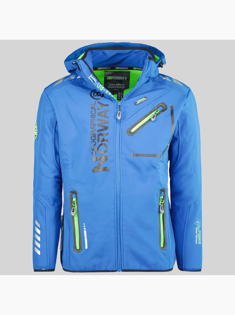 Casaco softshell com capuz royaute – geographical norway Azul Verde - Kiabi