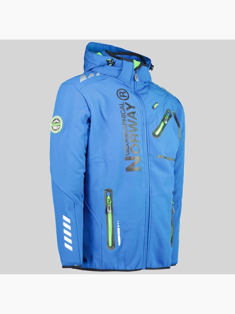 Casaco softshell com capuz royaute – geographical norway Azul Verde - Kiabi