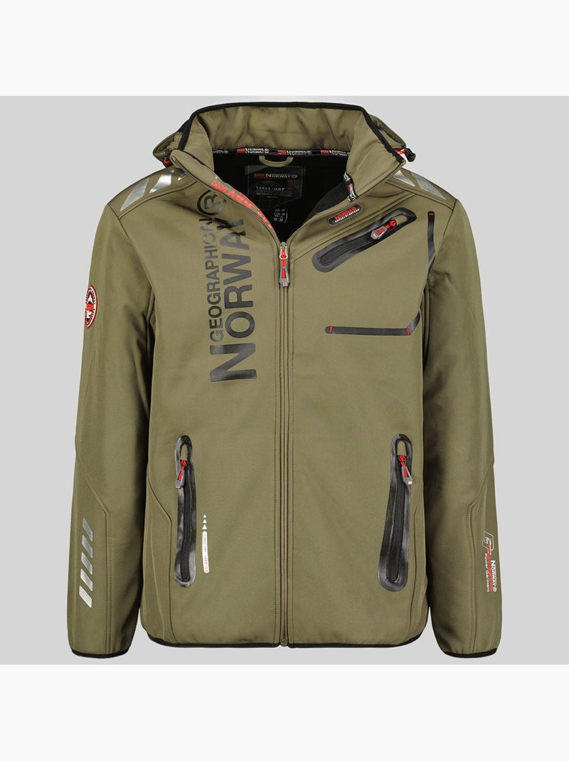 Casaco softshell com capuz royaute – geographical norway Preto Cáqui - Kiabi
