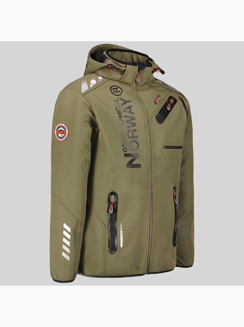 Casaco softshell com capuz royaute – geographical norway Preto Cáqui - Kiabi