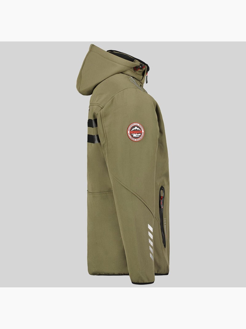 Casaco softshell com capuz royaute – geographical norway Preto Cáqui - Kiabi